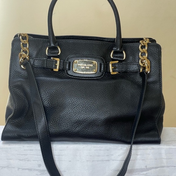Michael Kors Chain-Leather Handle  Bag - Picture 4 of 12